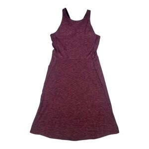 prAna Kimble Dress XS Flannel Heather Plum Performance Tank Dress NWT
